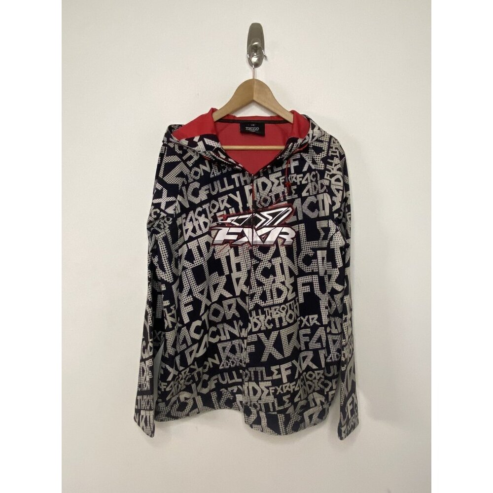 FXR Full Throttle Spellout Men L Jacket Black Hooded